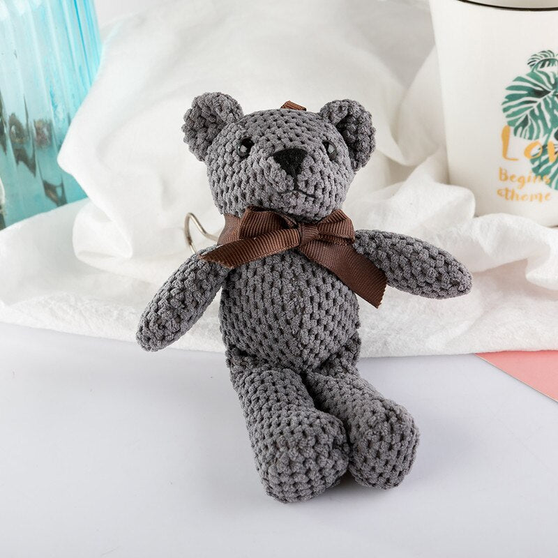 Teddy Bear Stuffed Plush Toys Baby Cute Keychain Pendant  Dolls Children lovely Bear Toys Gifts Birthday Wedding Party Decor - Executive-Skincare