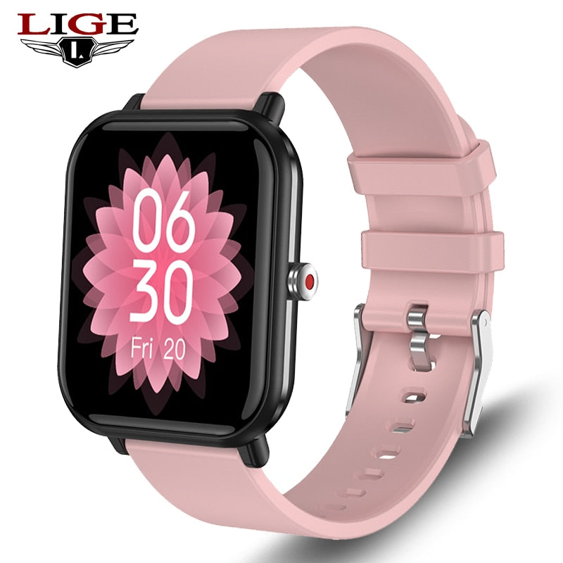 LIGE 2022 New Smart watch Ladies Full touch Screen Sports Fitness watch IP67 waterproof Bluetooth For Android iOS Smartwatch Men - Executive-Skincare