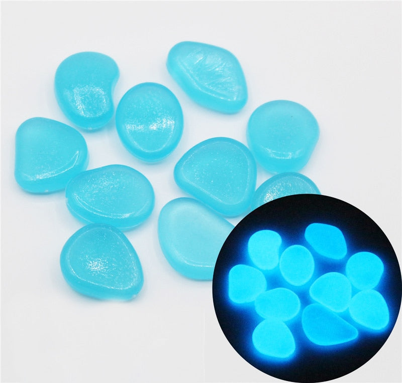 Glow in the Dark Garden Pebbles Glow Stones Rocks for Walkways Garden Path Patio Lawn Garden Yard Decor Luminous Stones 25/50pcs - Executive-Skincare