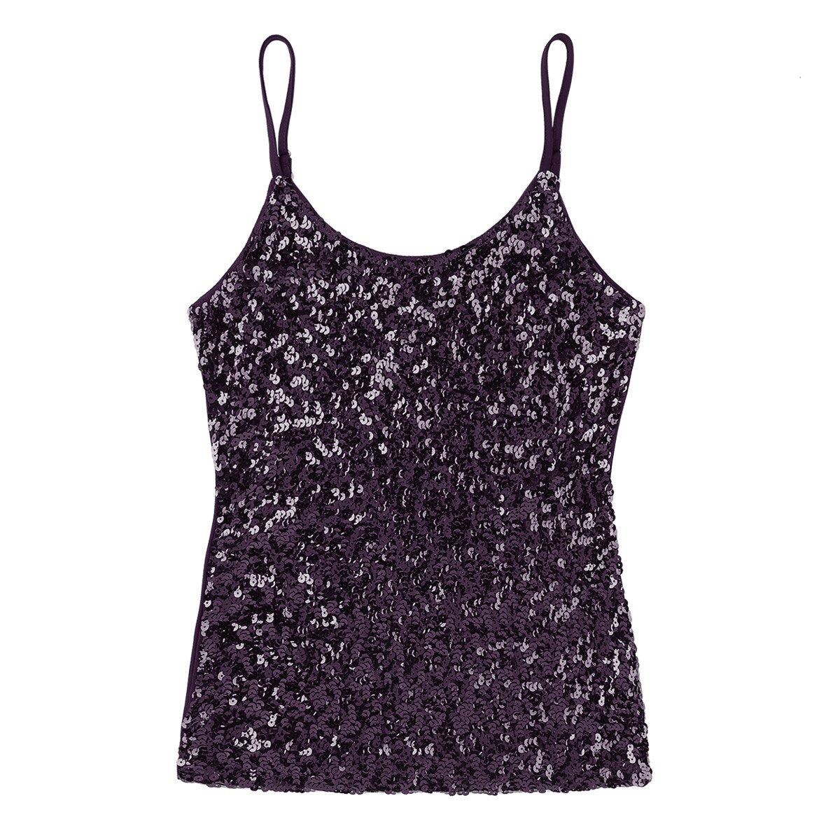 Sequins Women Vest Tops Fashion Shimmer Flashy Embellished Halter Neck Sleeveless Tank Tops for Night Clubwear Stage Performance - Executive-Skincare