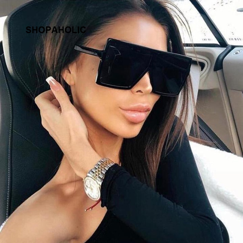 Sunglasses Square Women Sun Glasses Female Eyewear Eyeglasses Plastic Frame Clear Lens UV400 Shade Fashion Driving New - Executive-Skincare