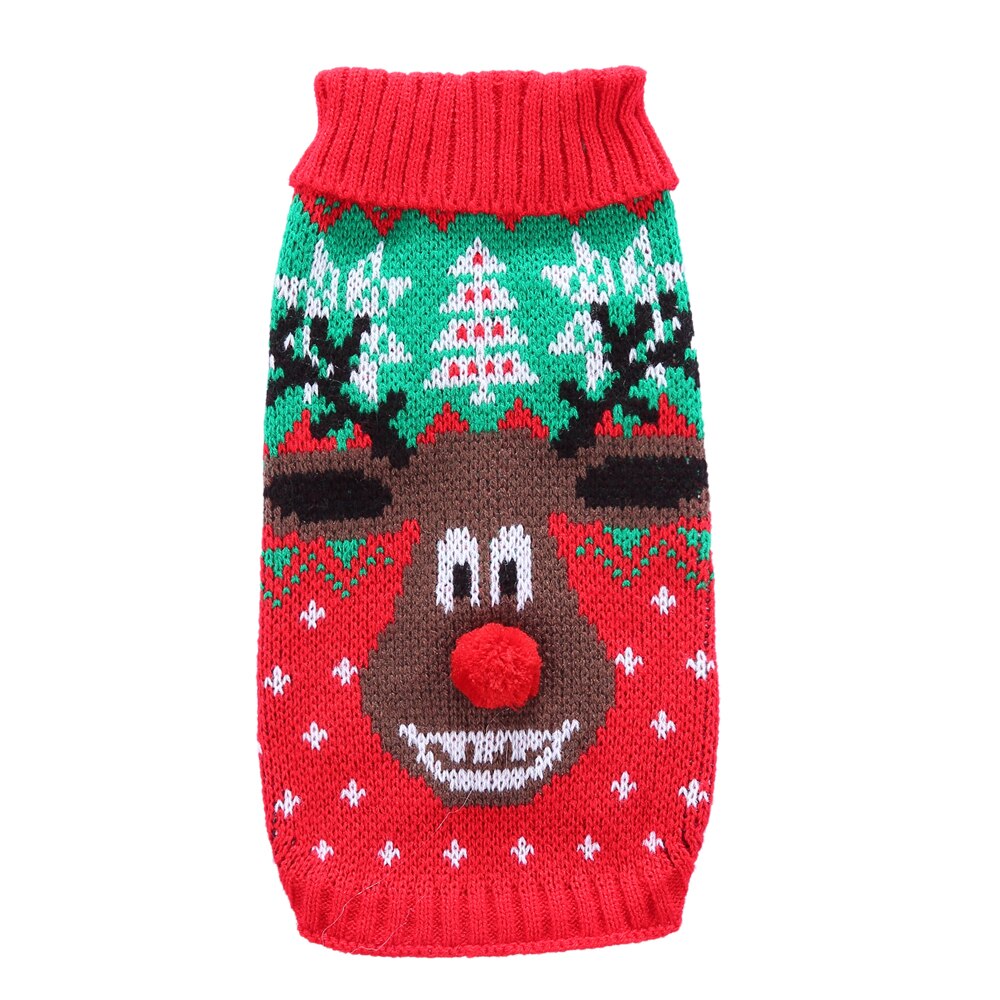 Knit Dog Clothes Christmas Sweater Santa Claus Cartoon Puppy Cat Sweater Coat Warm Pet Jackets Winter Jacket Pet Costume 35 - Executive-Skincare