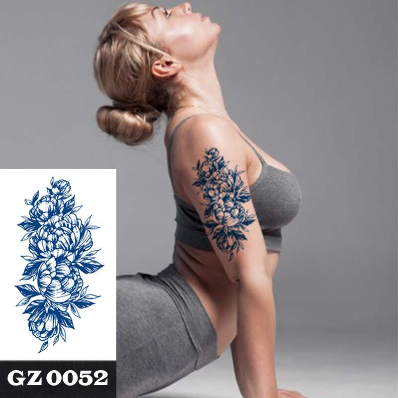 1Pcs Ink Juice Butterfly Text Tattoos Body Art Waterproof Temporary Tattoo Sticker For Men Women - Executive-Skincare