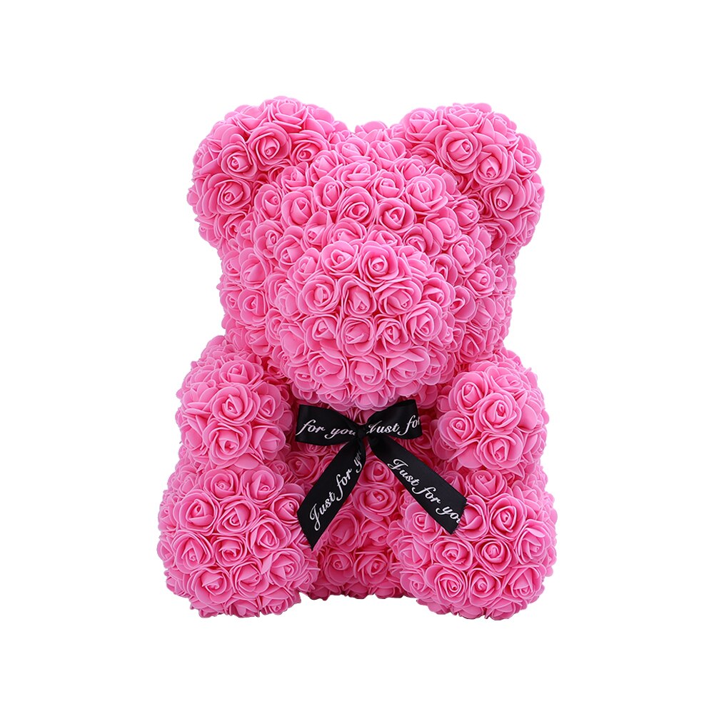 Dropshipping 40cm Rose Bears Artificial Handmade Rose Heart Teddy Bear Valentine Wedding Mothers Day Gift for Women Wholesale - Executive-Skincare