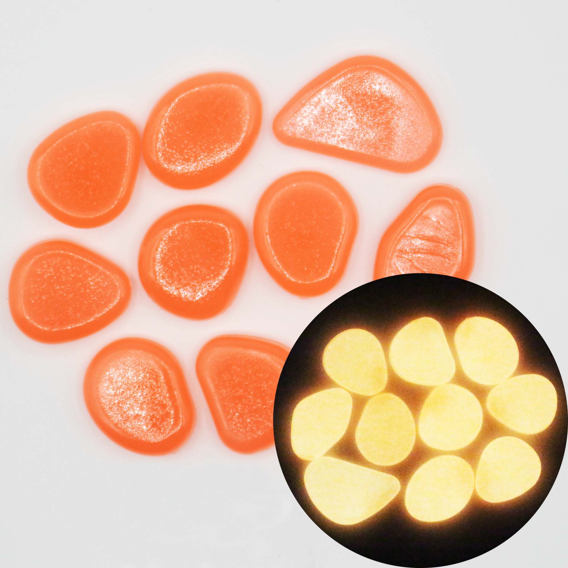 Glow in the Dark Garden Pebbles Glow Stones Rocks for Walkways Garden Path Patio Lawn Garden Yard Decor Luminous Stones 25/50pcs - Executive-Skincare