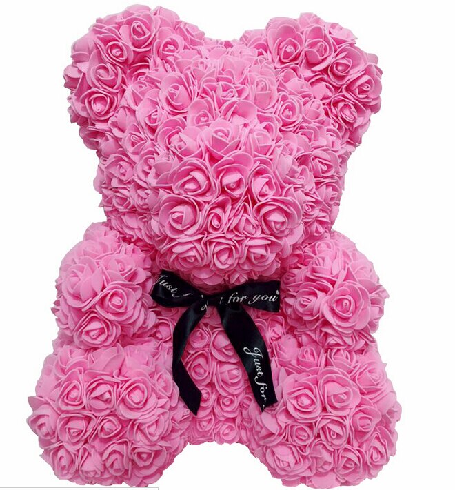 2021 New Style 37cm / 23cm Cute Teddy Bear Rose Flower Artificial Decoration Christmas Gift Female Valentine&#39;s Day Gift DropShip - Executive-Skincare