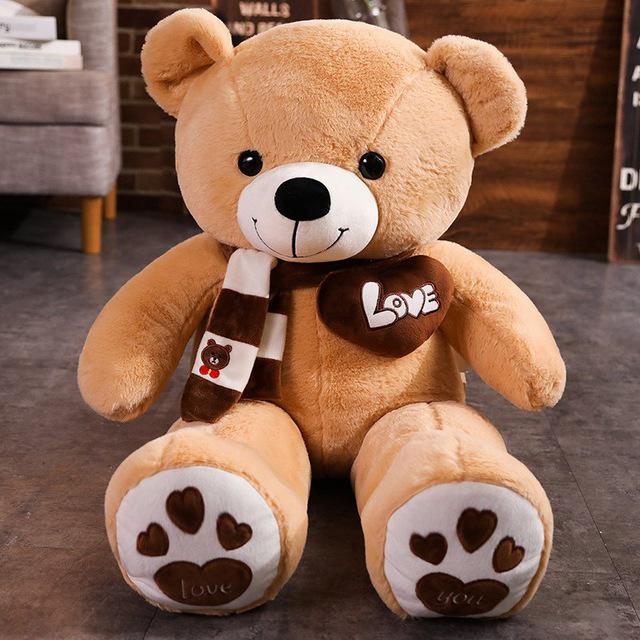 New Hot High Quality 4 Colors Teddy Bear With Scarf Stuffed Animals Bear Plush Toys Doll Pillow Kids Lovers Birthday Baby Gift - Executive-Skincare