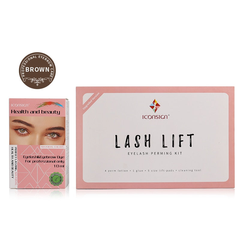 ICONSIGN Upgrade Version Lash Lift Kit and Lash Brow Dye Tint Kit Lifting Eyelash Brow Dye Mascara Eye Makeup Tools Dropshipping - Executive-Skincare