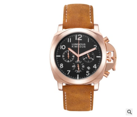 Luxury Top Brand Sport Watch Men Waterproof Quartz Brown Leather Military Wrist Watch Men Army Clock Male relojes hombre hodinky - Executive-Skincare