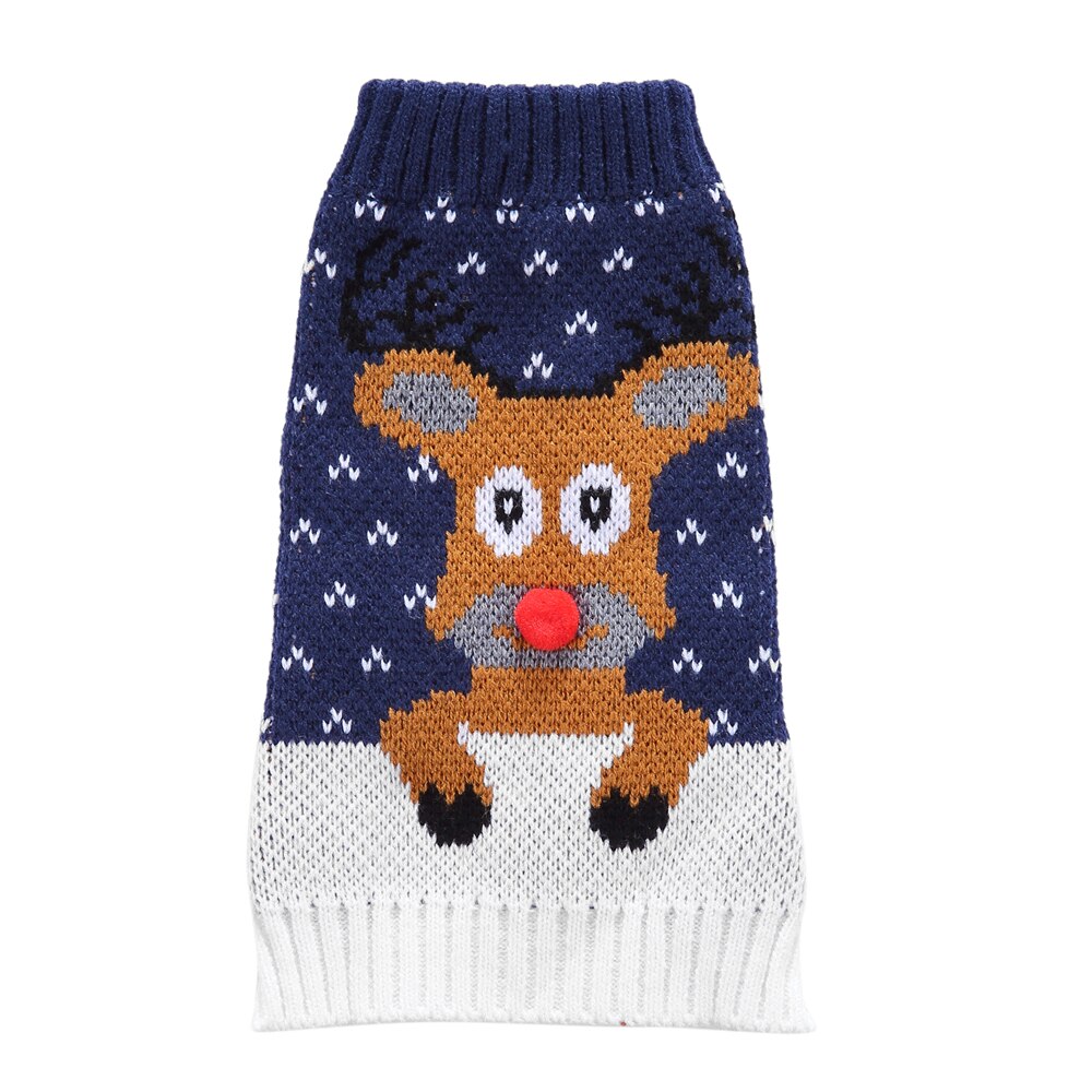 Knit Dog Clothes Christmas Sweater Santa Claus Cartoon Puppy Cat Sweater Coat Warm Pet Jackets Winter Jacket Pet Costume 35 - Executive-Skincare