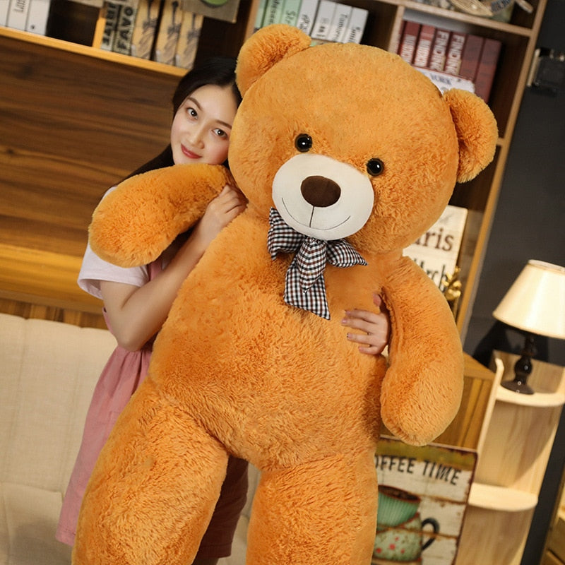 Giant 95/120/140cm Soft Teddy Bear Plush Toys Pink&amp;Brown Bear Super Big Hugging Pillow Animal Cushion Children Birthday Gift - Executive-Skincare