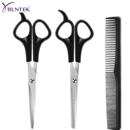 YBLNTEK 3PCS Hairdressing Scissors 6 Inch Scissors for Cutting Thinning Hair Comb Barber Accessories Salon Hairdressing Shears - Executive-Skincare