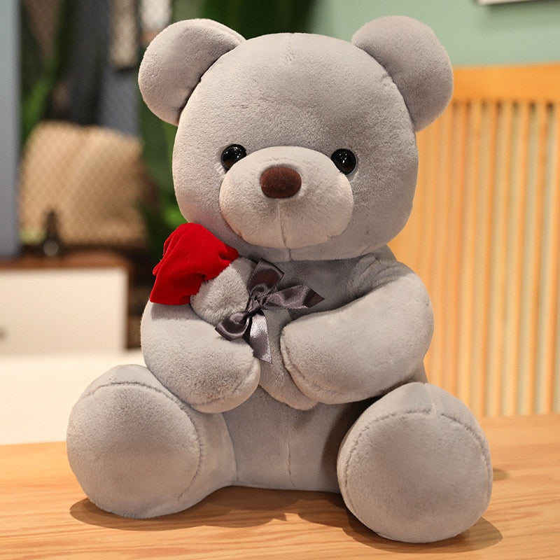 Valentine&#39;s Day Teddy Bear Doll Plush Toy Confession Rose Flower Hug Panda Doll for Girlfriend Worldwide Valentine&#39;s Day gift - Executive-Skincare