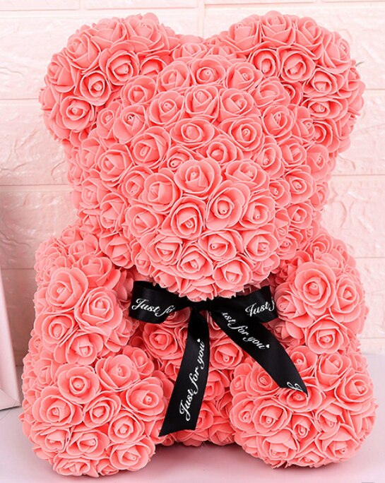 rose teddy bears flower rose bear  DIY gift box Christmas Valentine&#39;s Day present home decor wedding - Executive-Skincare