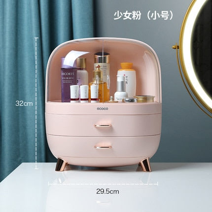 Fashion Big Capacity Cosmetic Storage Box Waterproof Dustproof Bathroom Desktop Beauty Makeup Organizer Skin Care Storage Drawer - Executive-Skincare