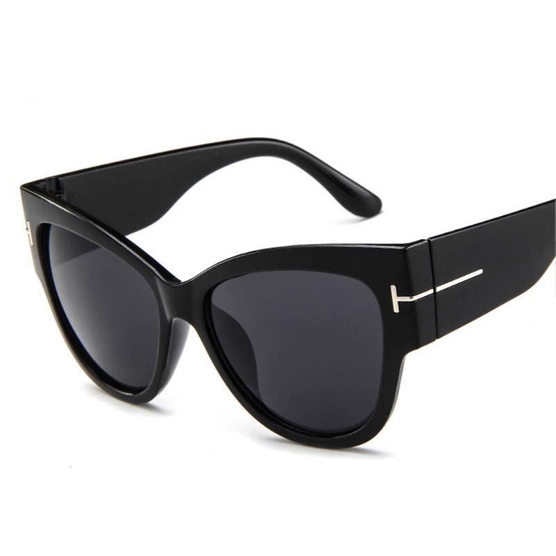 Cat Eye Sunglasses Woman Vintage Brand Black Shades Gradient Sun Glasses Female Cool One Piece Designer Oculos De Sol Feminino - Executive-Skincare