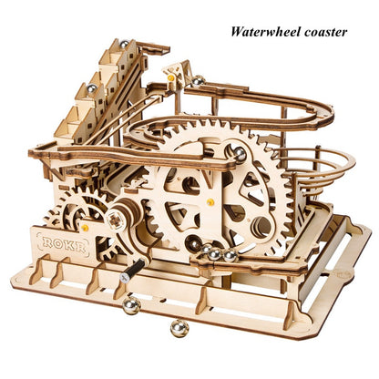 Robotime Rokr 4 Kinds Marble Run DIY Waterwheel Wooden Model Building Block Kits Assembly Toy Gift for Children Adult Dropship - Executive-Skincare