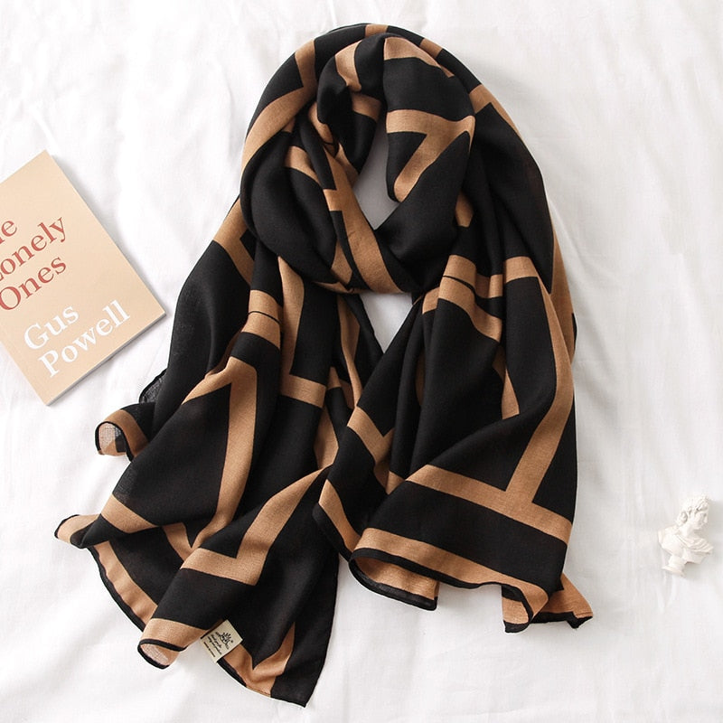 2022 New Women Cotton Scarf Winter Warm Neck Shawls and Wraps Blanket Scarfs Hijabs Headband Pashmina Female Store Foulard - Executive-Skincare