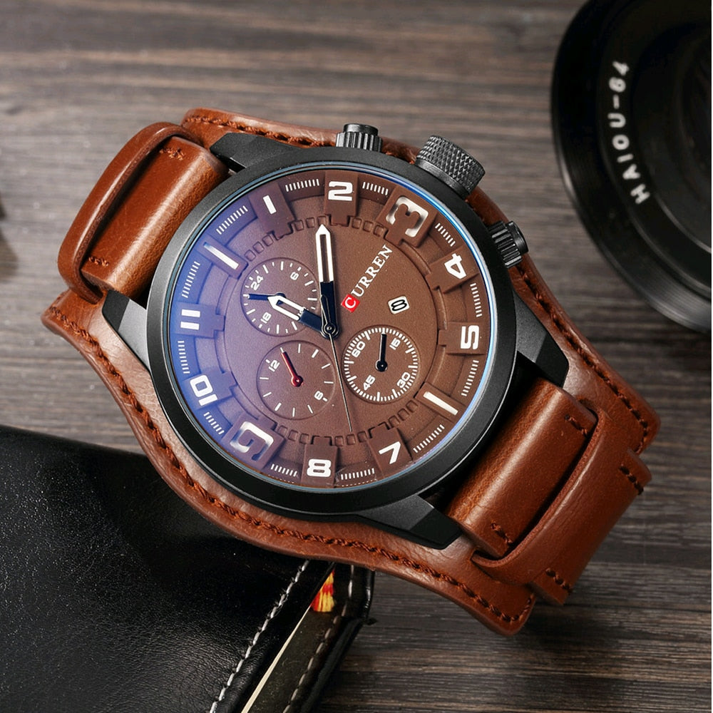 CURREN Top Brand Luxury Business Mens Quartz Watch Male Clock Wrist Watches Date Waterproof Wristwatch Hodinky Relogio Masculino - Executive-Skincare