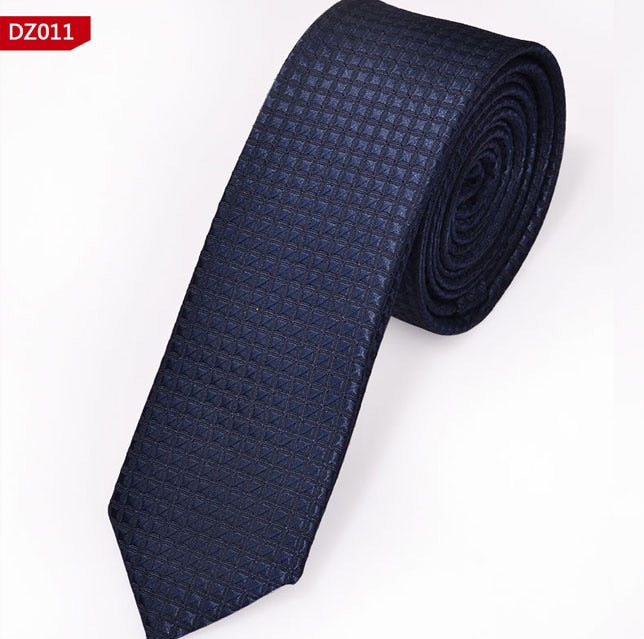 New Men&#39;s Casual Slim Ties Classic Polyester Woven Party Neckties Fashion Plaid Dots Man Neck Tie For Wedding Business Male Tie - Executive-Skincare