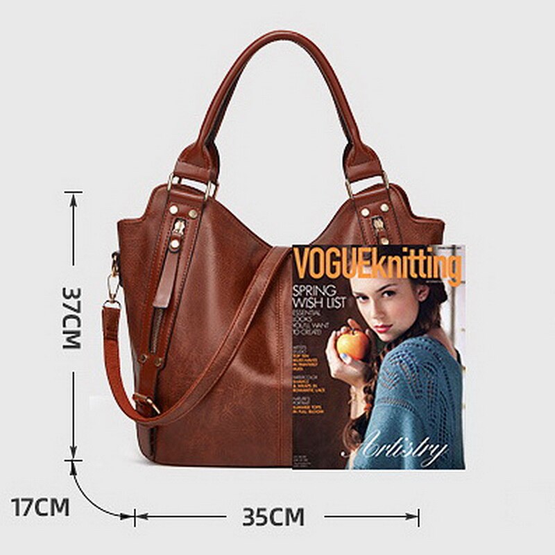 High Quality Big Capacity Women Handbag Luxury Women Bag Side Pockets - Executive-Skincare