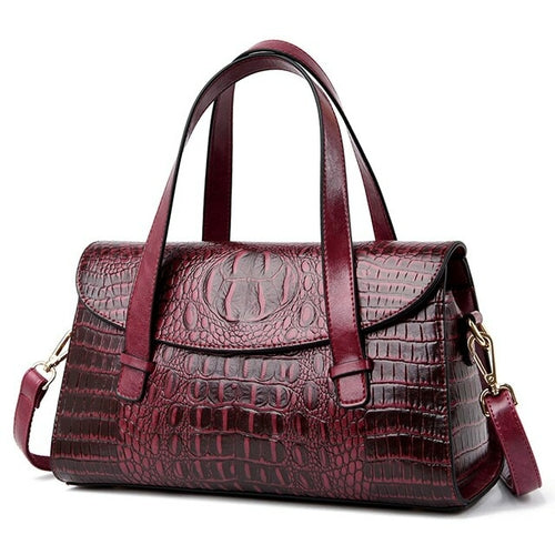 High Quality Crocodile Luxury Leather Handbags Women Bags Designer - Executive-Skincare