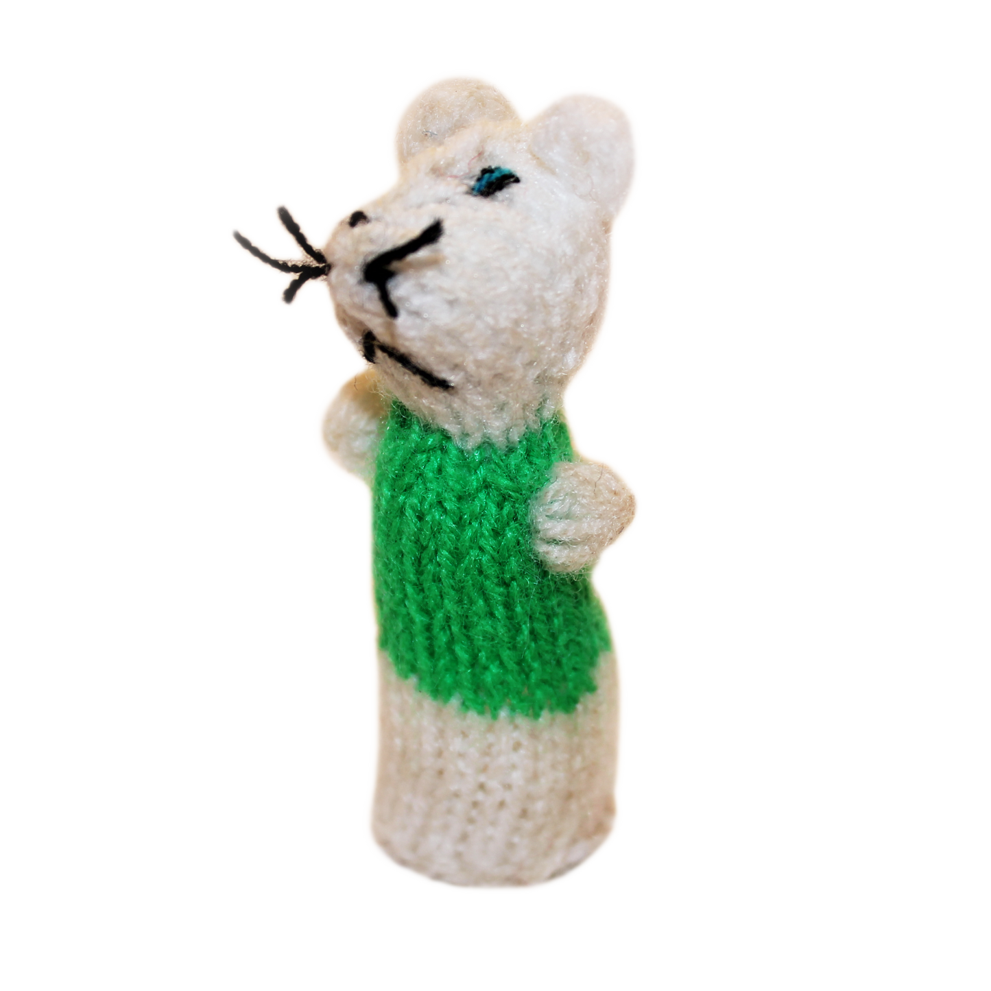 Story Book Mouse Finger Puppet (white & green) - Executive-Skincare