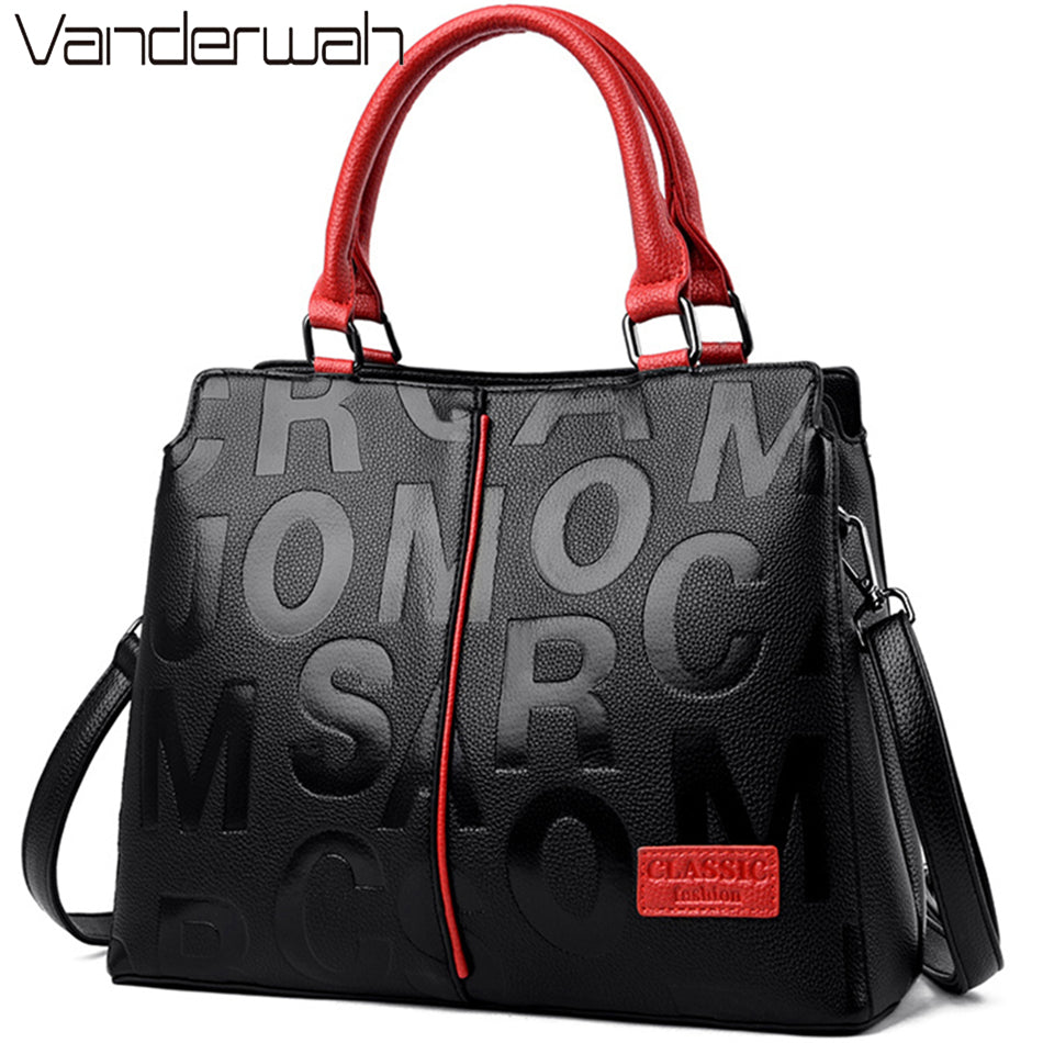 Ladies Quality Leather Letter Shoulder Bags For Women 2022 Luxury - Executive-Skincare