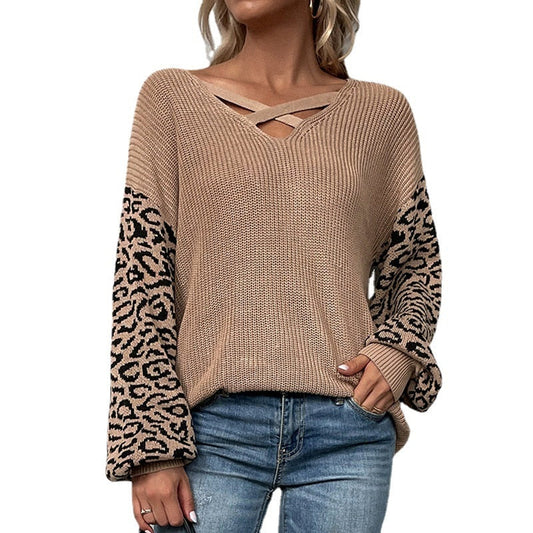 Leopard Print Knitted Sweaters - Executive-Skincare