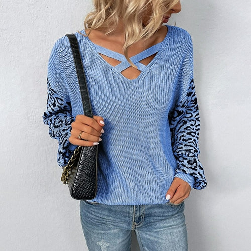 Leopard Print Knitted Sweaters - Executive-Skincare