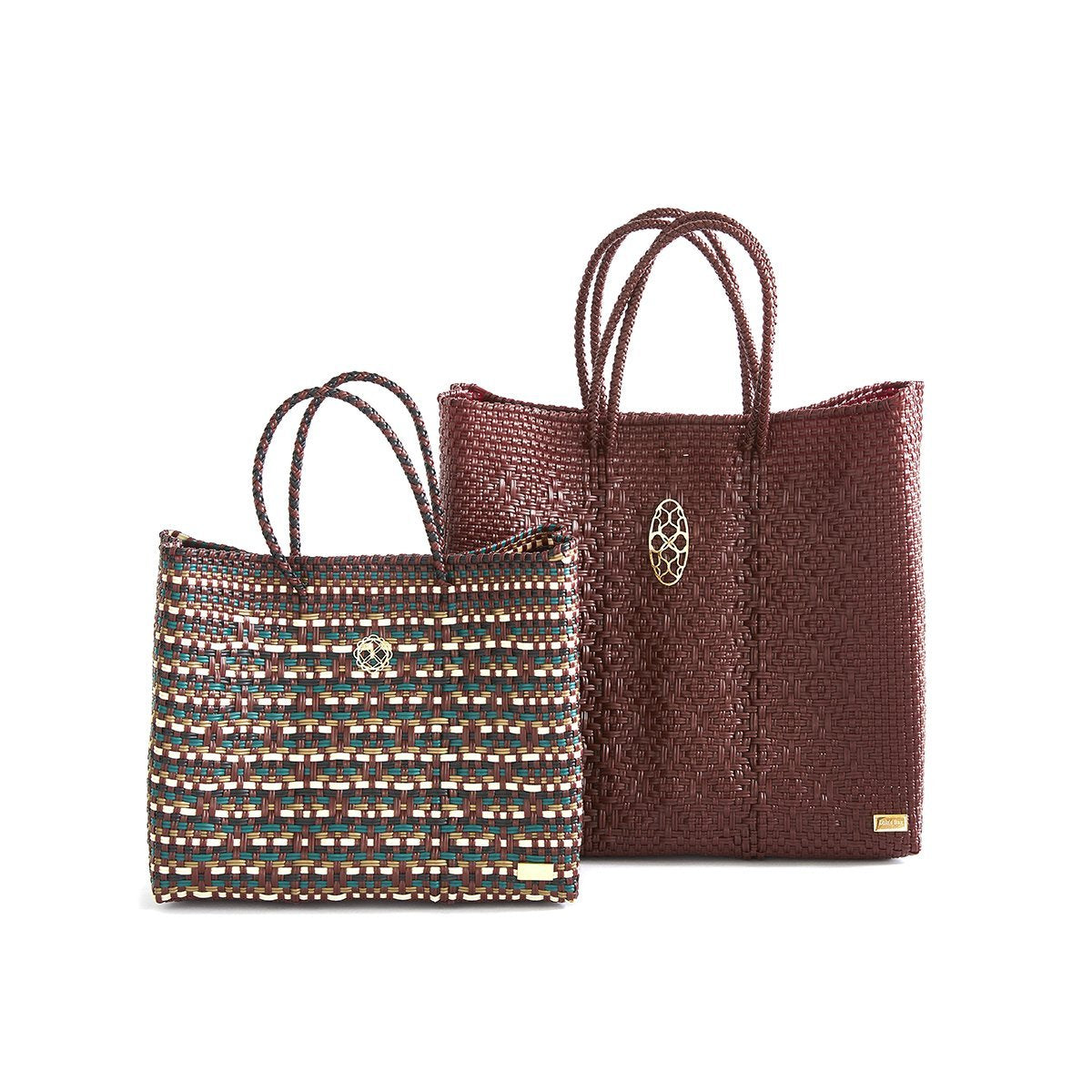 SMALL BURGUNDY GOLD TOTE BAG - Executive-Skincare