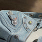 Luxury Denim Diamond Rivet Shoulder Messenger Bags Half moon - Executive-Skincare