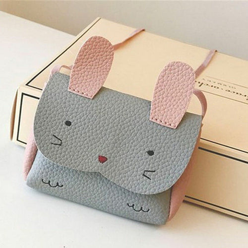 New Rabbit Purses Bag Baby Kids Girls PU Leather Shoulder Bag