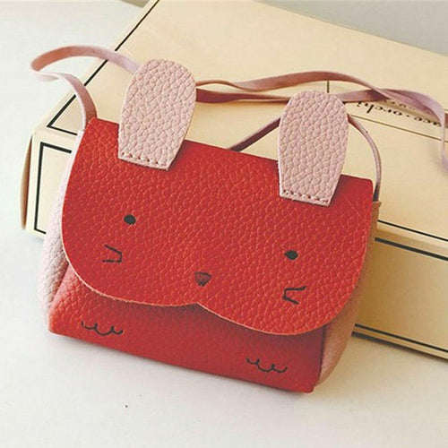 New Rabbit Purses Bag Baby Kids Girls PU Leather Shoulder Bag