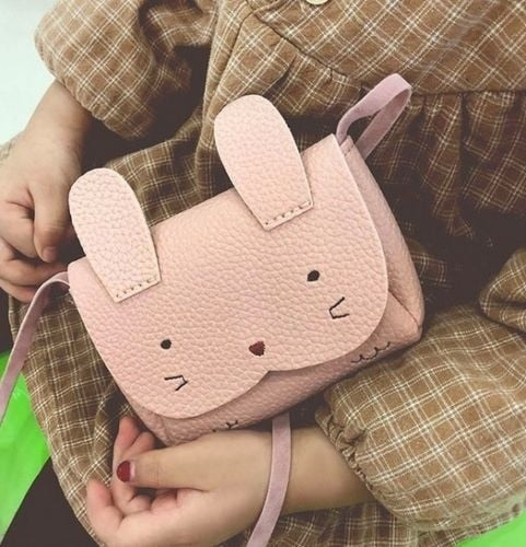 New Rabbit Purses Bag Baby Kids Girls PU Leather Shoulder Bag