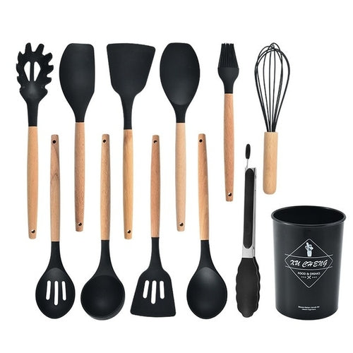 Non-stick Silicone Kitchenware Cooking Utensils Set Cookware Spatula - Executive-Skincare