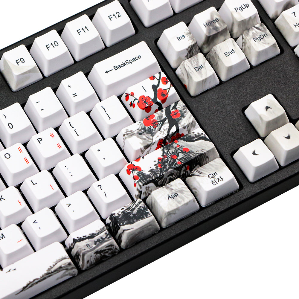 Novelty Allover Dye Subbed Plum Blossom110 Keys Oem Profile Keycap For - Executive-Skincare