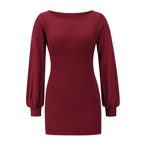 Women's Sexy Casual Long Sleeve Short Dress Mini Dress - Executive-Skincare