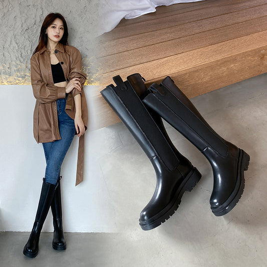 Autumn And Winter Stretch Boots Elastic Band But Knee Boots - Executive-Skincare