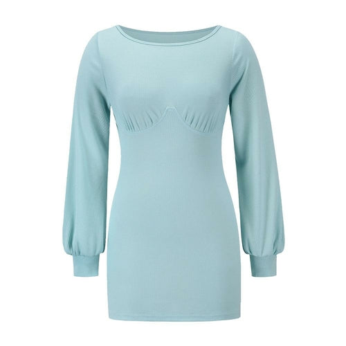 Women's Sexy Casual Long Sleeve Short Dress Mini Dress - Executive-Skincare