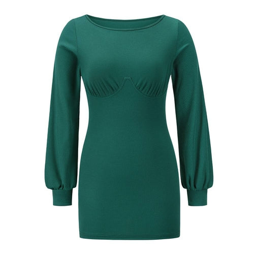 Women's Sexy Casual Long Sleeve Short Dress Mini Dress - Executive-Skincare