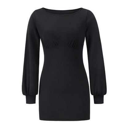 Women's Sexy Casual Long Sleeve Short Dress Mini Dress - Executive-Skincare