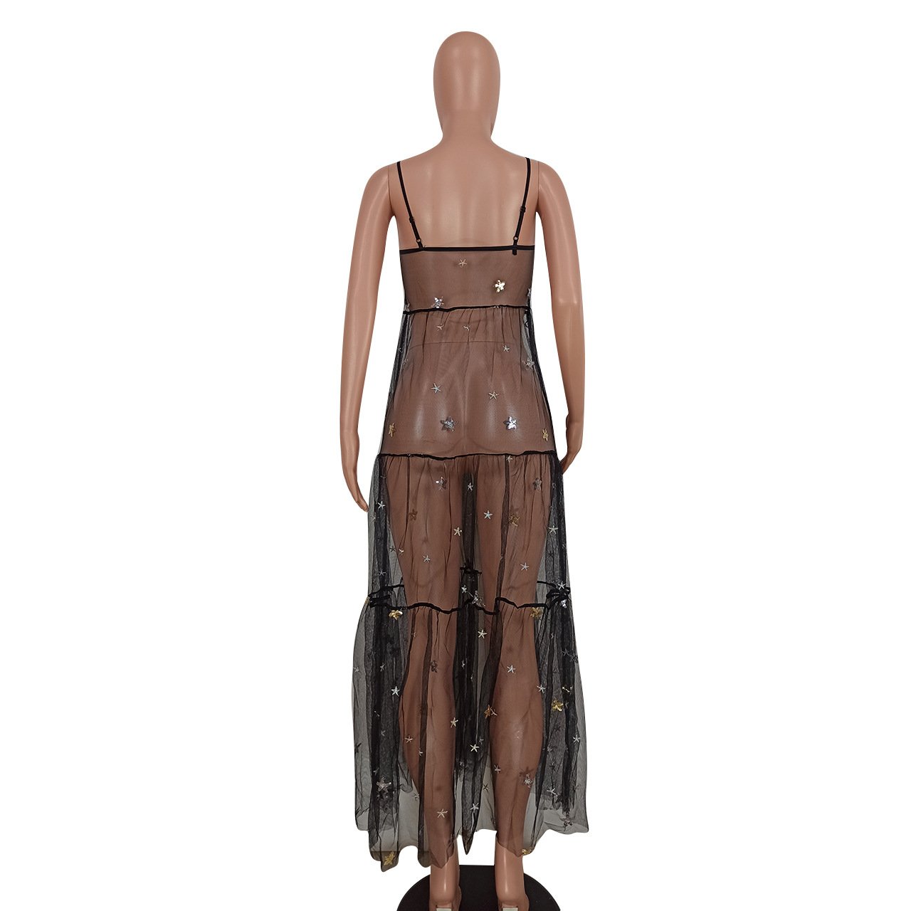 2021 Women Sleeveless Sheer Mesh Dress - Executive-Skincare