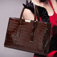 Pantent Leather Women Messenger Bags Crocodile Female Crossbody - Executive-Skincare