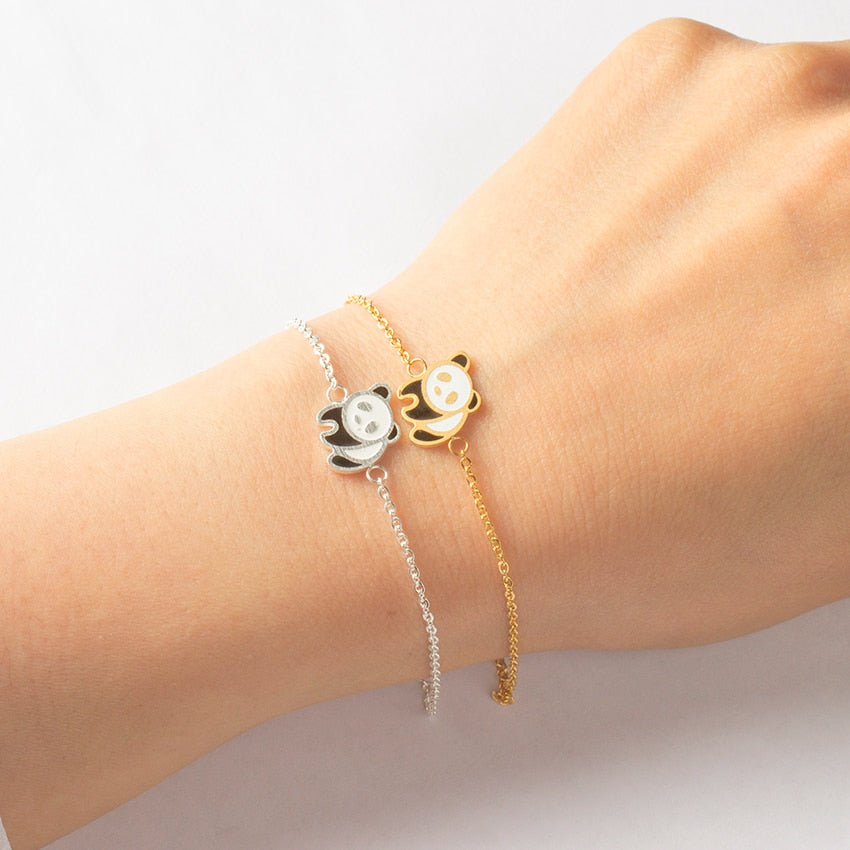 Personalized Charm Panda Bracelet Bangle Women - Executive-Skincare