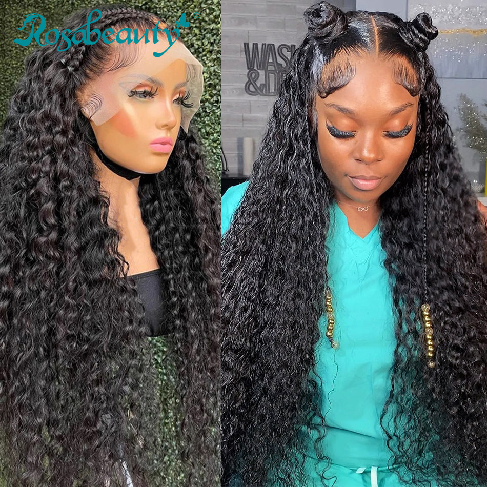 Rosabeauty 13x6 Deep Wave 30 40 Inch 13x4 Lace Front Human Hair Wig - Executive-Skincare