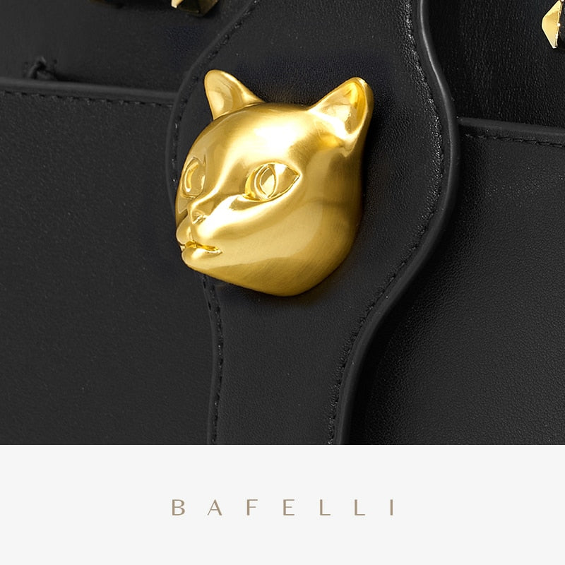 BAFELLI 2022 WOMEN&#39;S NEW HANDBAG CAT LUXURY LEATHER FASHION BUSINESS SHOULDER STYLISH CASUAL CROSSBODY FEMALE PURSE OFFICE LADY - Executive-Skincare