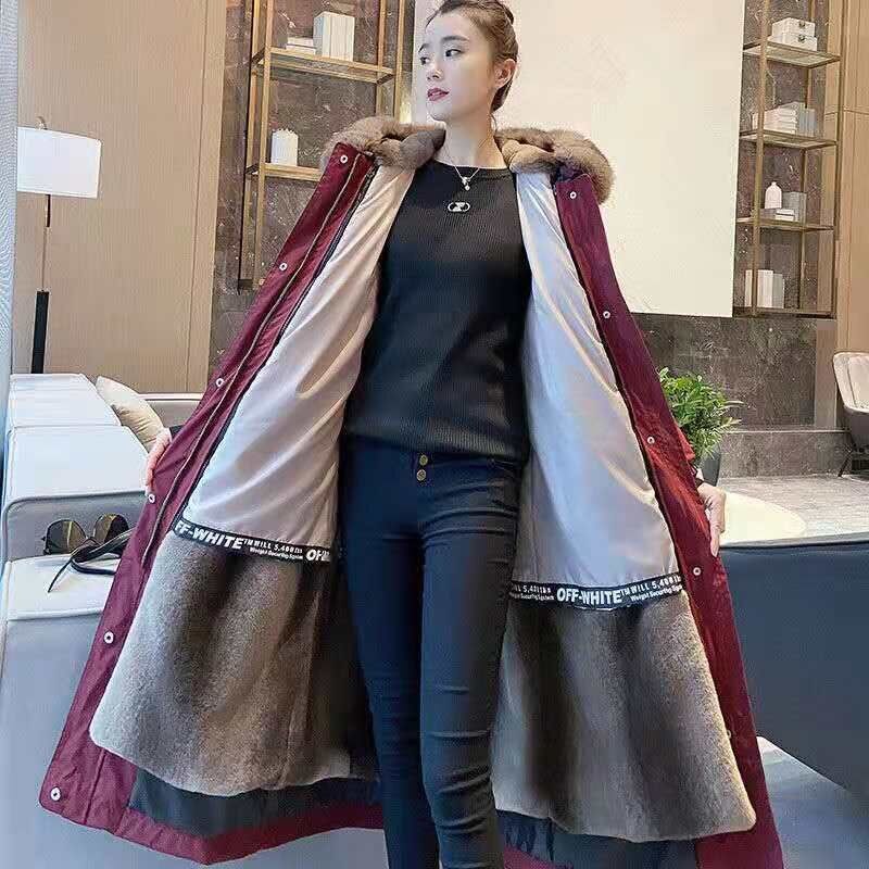 Women Winter Parkas 2022 New Female Premium Quality Overcoat Thicken Fashion Coat Imitate Fox Fur Collar Long Jacket A576 - Executive-Skincare