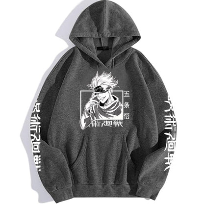 Jujutsu Kaisen Hoodie Hip Hop Anime Pullovers Tops Loose Long Sleeves Autumn Man Cloth - Executive-Skincare