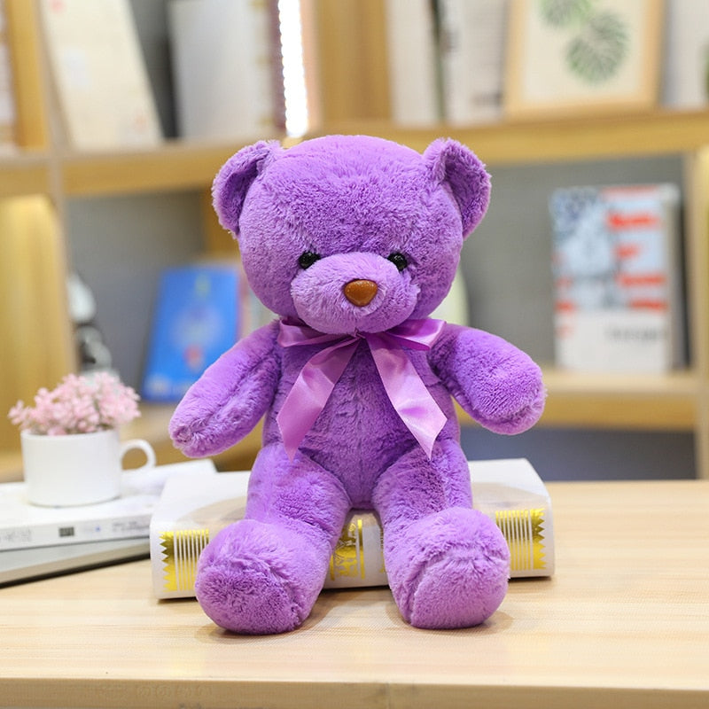 10 Colors 30cm Coloured Bear Plush Toys Stuffed Teddy Bear Soft Bear Wedding Gifts Baby Toy Birthday Gift Child Kids Brinquedos - Executive-Skincare